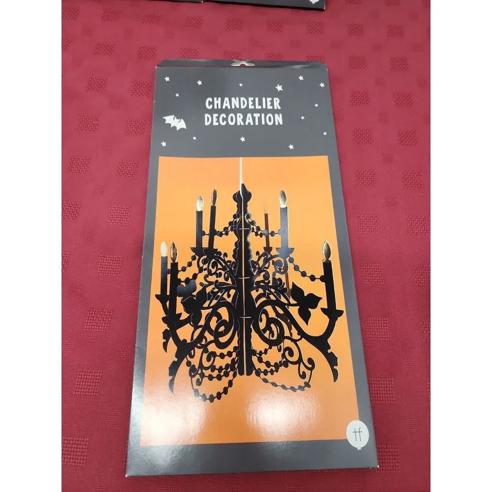 Halloween Party Decor 2 Hanging Chandeliers And A 3 Pack Of Fans New In Package
